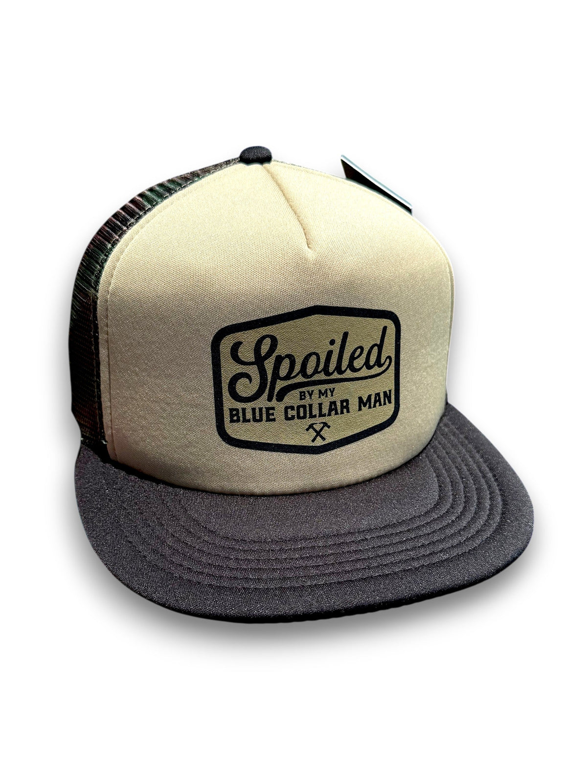 Spoiled By My Blue Collar Man Trucker Hat - Pretty Petty Co