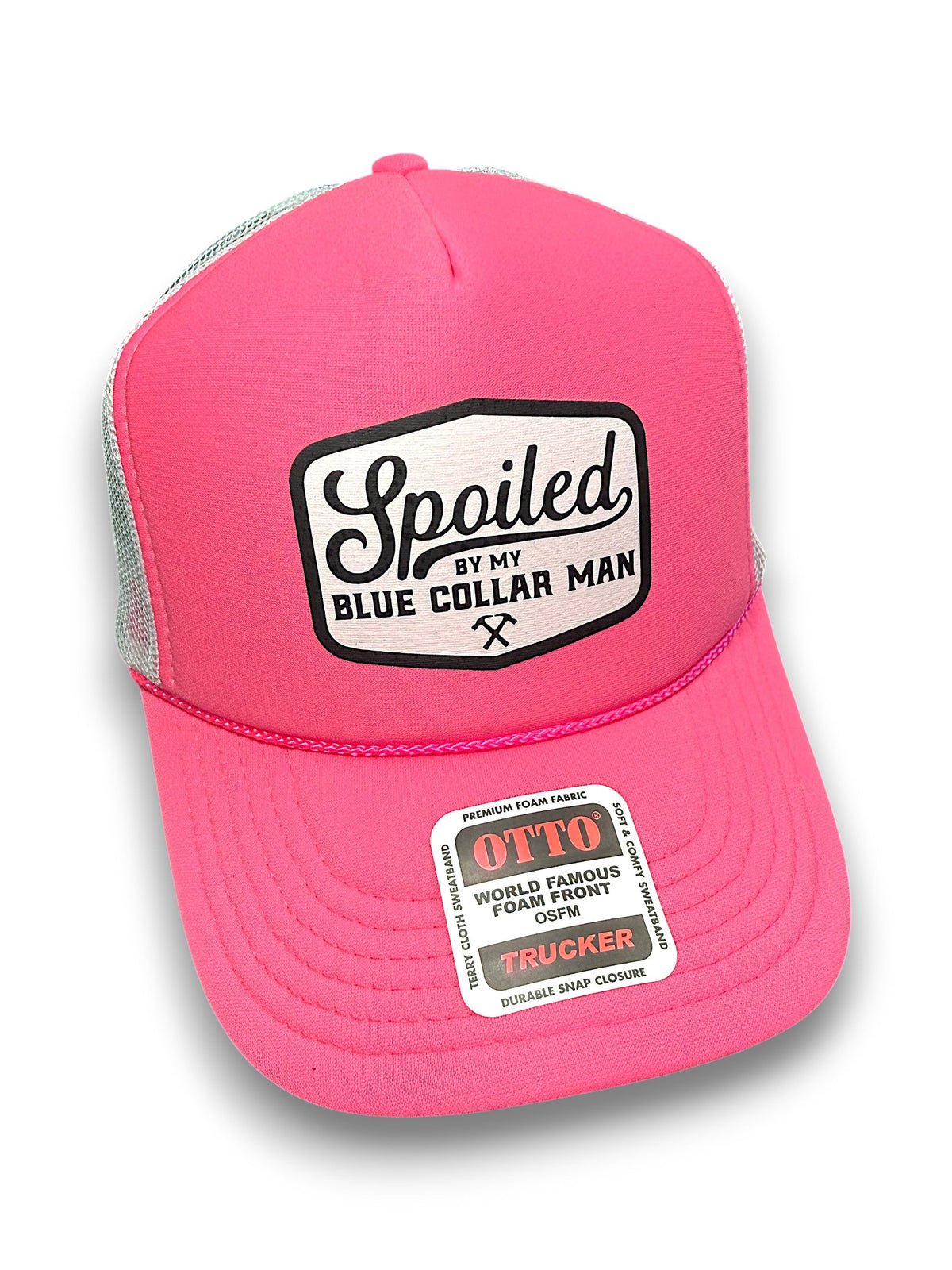 Spoiled By My Blue Collar Man Trucker Hat - Pretty Petty Co