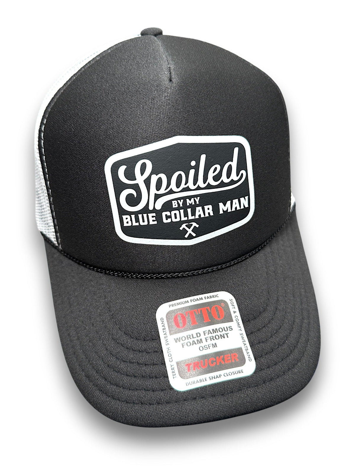 Spoiled By My Blue Collar Man Trucker Hat - Pretty Petty Co