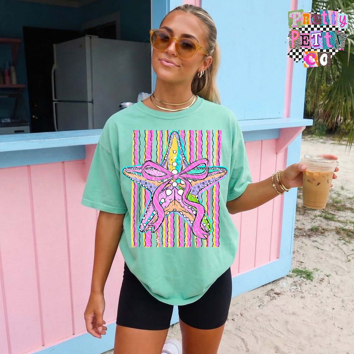Starfish Beach Graphic Shirt, Ocean Life Summer Tee, Coastal Vacation Vibes, Youth & Adult Sizing - Pretty Petty Co