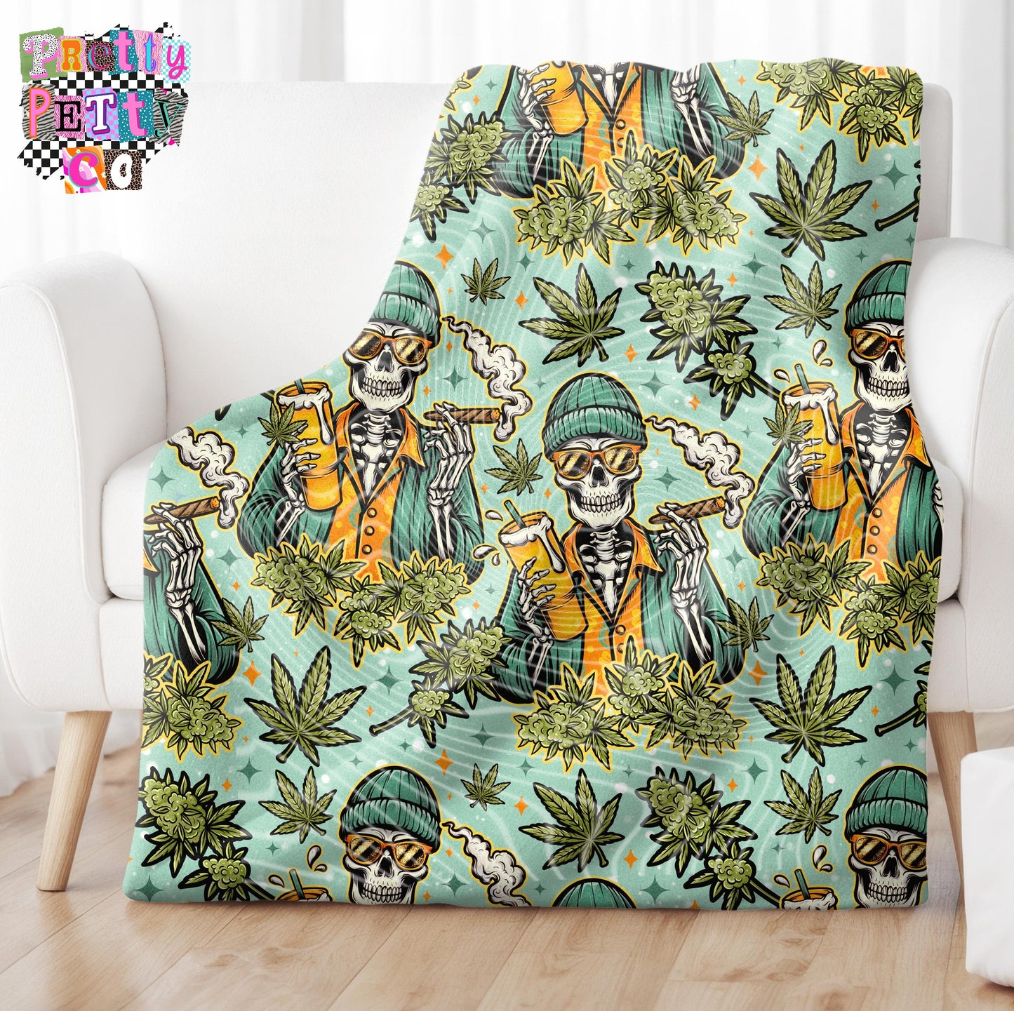 Stay Highdrated Blanket – Plush Throw, Soft Cozy Cannabis Fan Blanket, Limited Edition