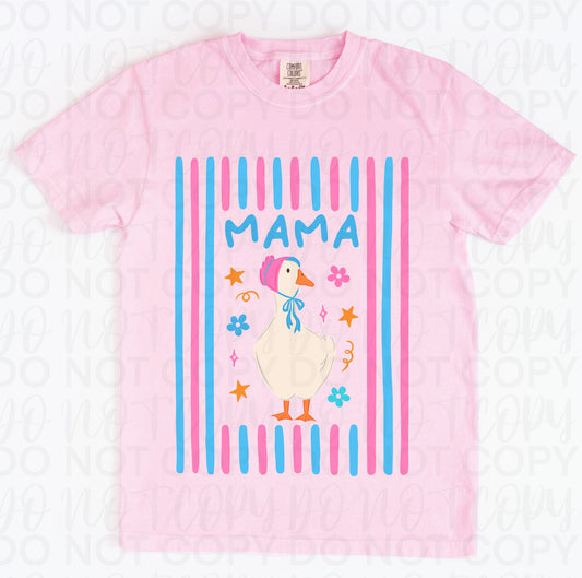 Mama Goose Graphic Tee, Funny Mom Life Shirt, Cute Goose Design, Trendy Motherhood Vibes, Comfort Colors