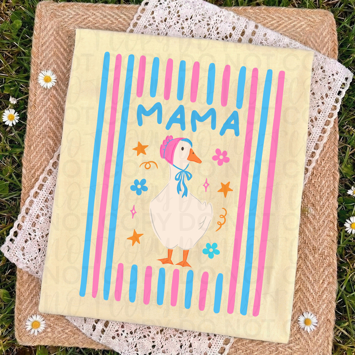Mama Goose Graphic Tee, Funny Mom Life Shirt, Cute Goose Design, Trendy Motherhood Vibes, Comfort Colors - Pretty Petty Co