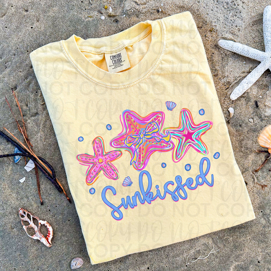 Sunkissed Comfort Colors Graphic Tee, Summer Beachy Aesthetic Shirt, Cute Sun Glow Vibes, Trendy Boutique Style, Adult & Youth Sizes - Pretty Petty Co