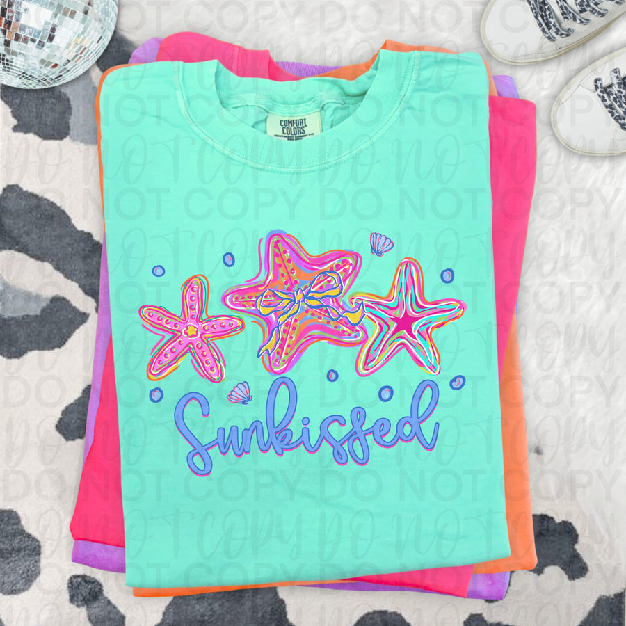 Sunkissed Comfort Colors Graphic Tee, Summer Beachy Aesthetic Shirt, Cute Sun Glow Vibes, Trendy Boutique Style, Adult & Youth Sizes - Pretty Petty Co