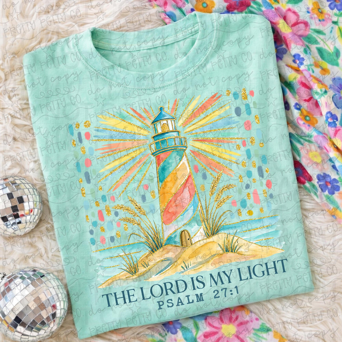 The Lord Is My Light Shirt, Christian Psalm Faith Tee, Inspirational Worship Graphic T Shirt - Pretty Petty Co