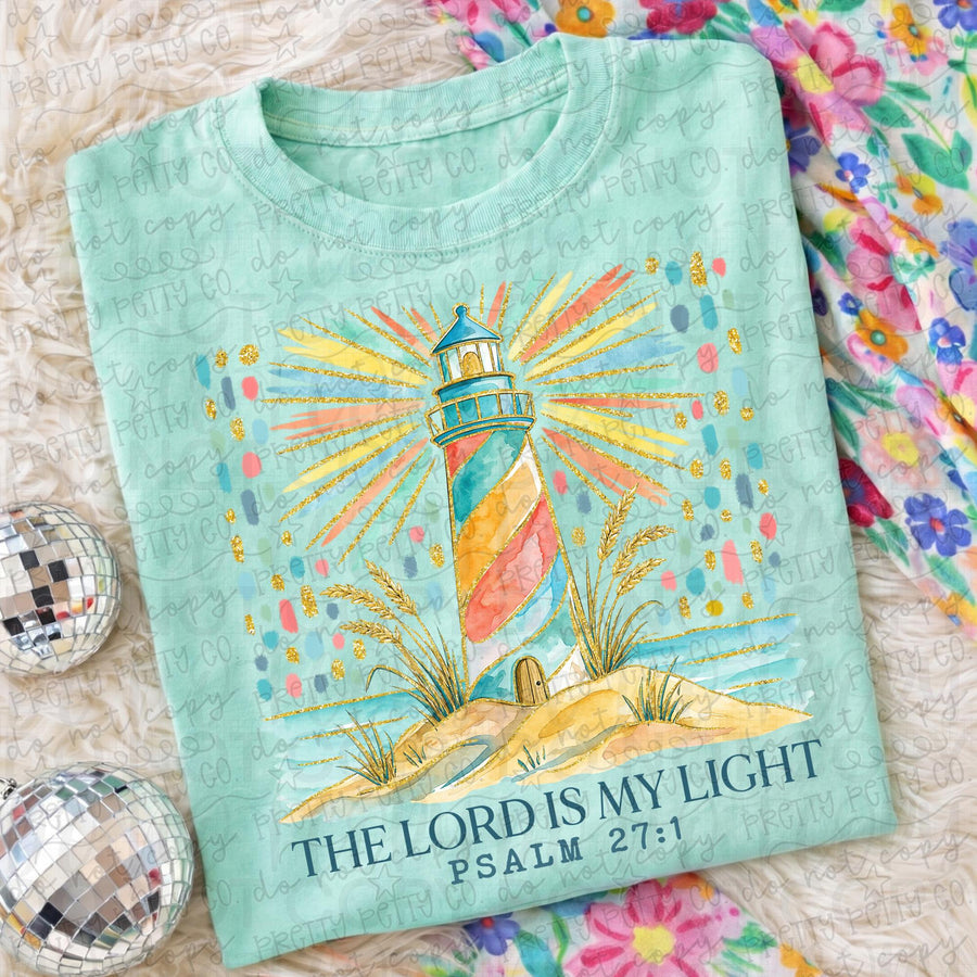 The Lord Is My Light Shirt, Christian Psalm Faith Tee, Inspirational Worship Graphic T Shirt - Pretty Petty Co