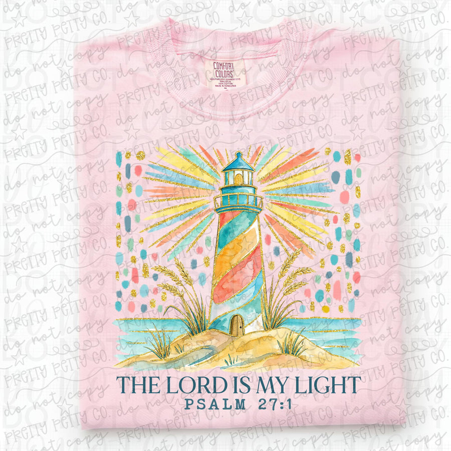 The Lord Is My Light Shirt, Christian Psalm Faith Tee, Inspirational Worship Graphic T Shirt - Pretty Petty Co
