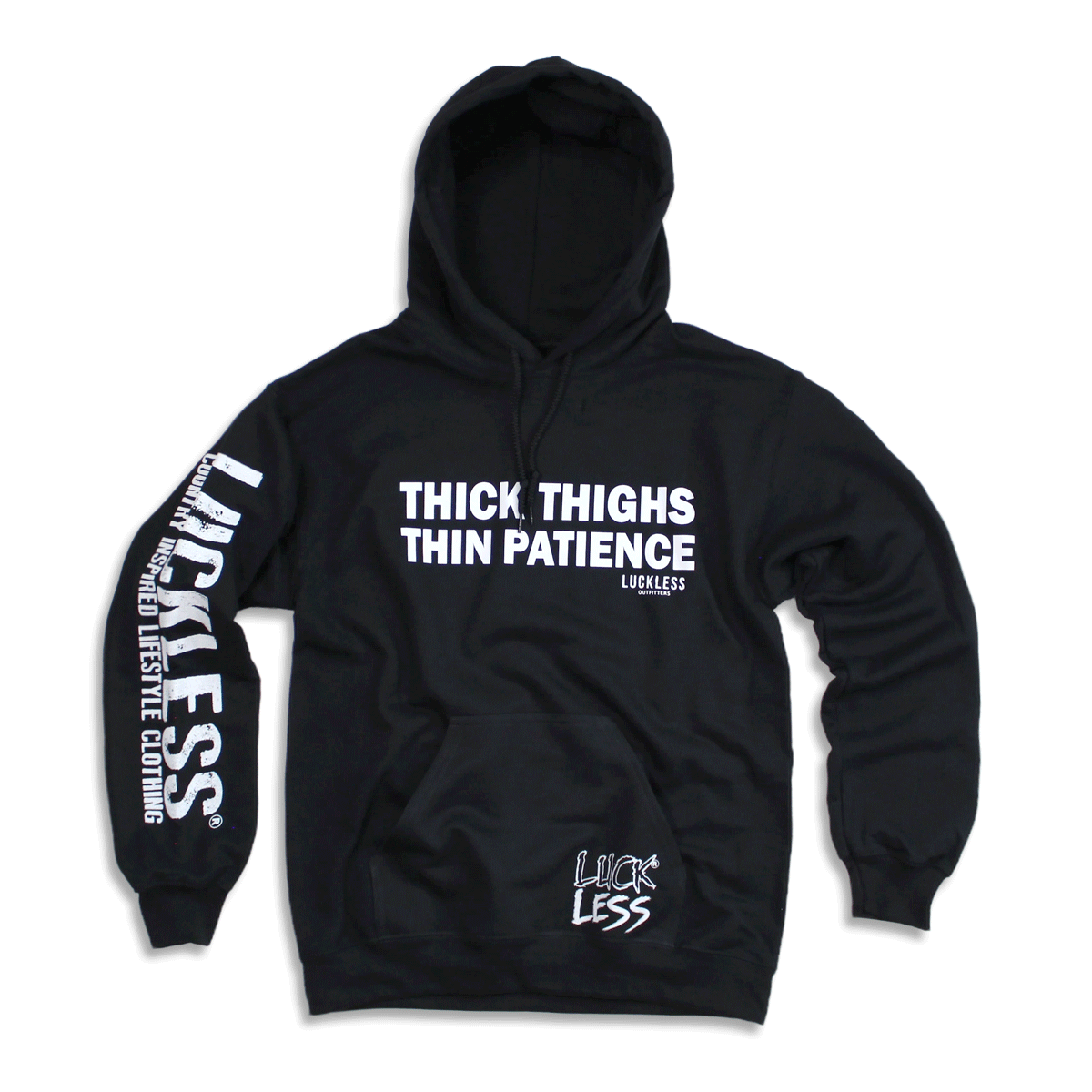 Thick Thighs Thin Patience Hoodie - Pretty Petty Co