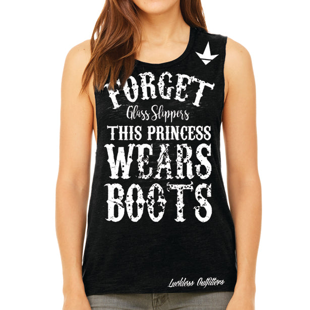 This Princess Wears Boots Tank Top - Pretty Petty Co