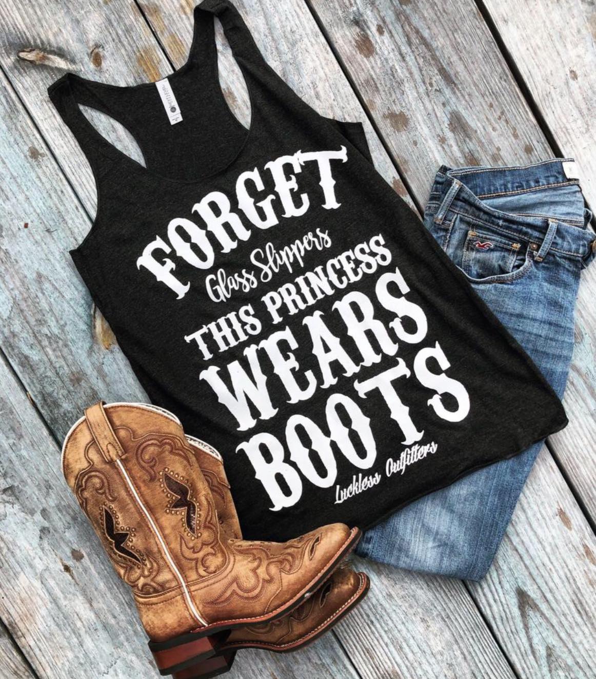 This Princess Wears Boots Tank Top - Pretty Petty Co