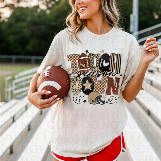 Touchdown Shirt | Football Game Day Tee | Football Fan Graphic Tee | Tailgate Shirt | Sports Season Apparel | Gift for Football Fans