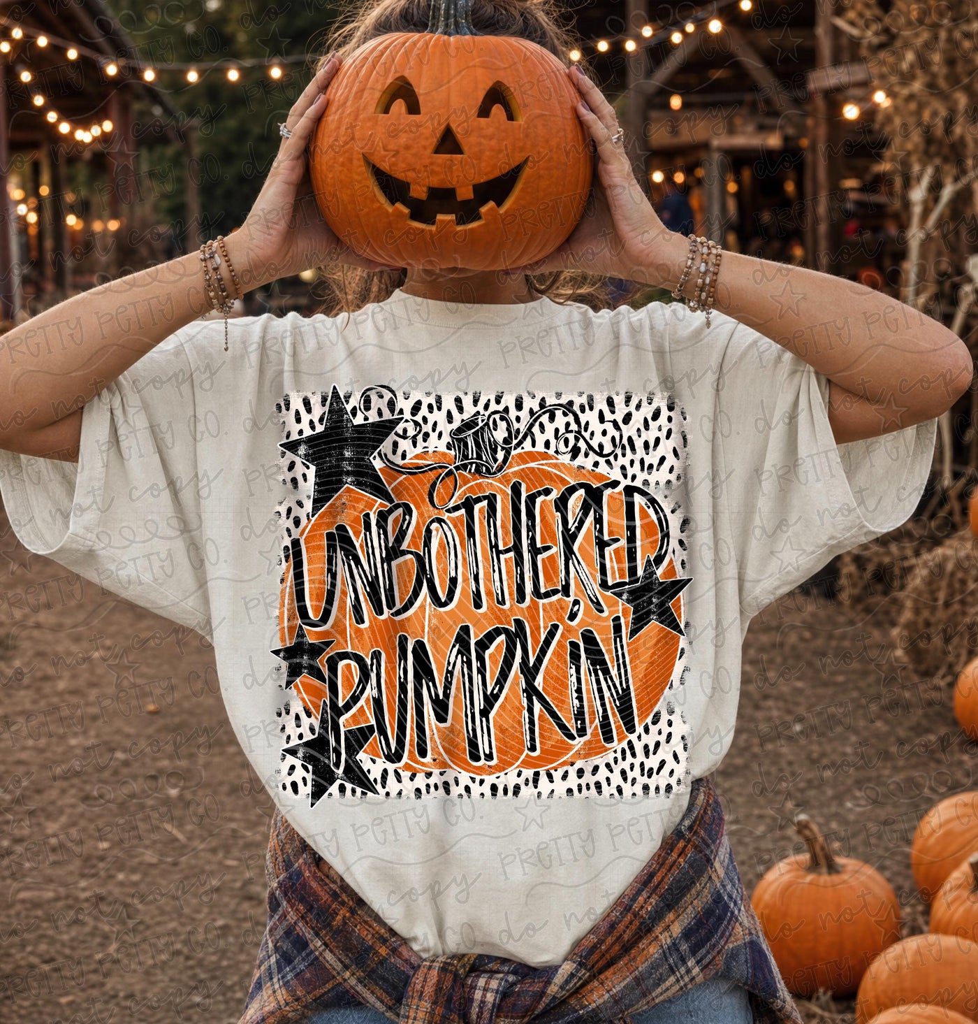 Unbothered Pumpkin Shirt | Funny Halloween Graphic Tee | Sarcastic Pumpkin Fall Shirt | Spooky Season Attitude Tee