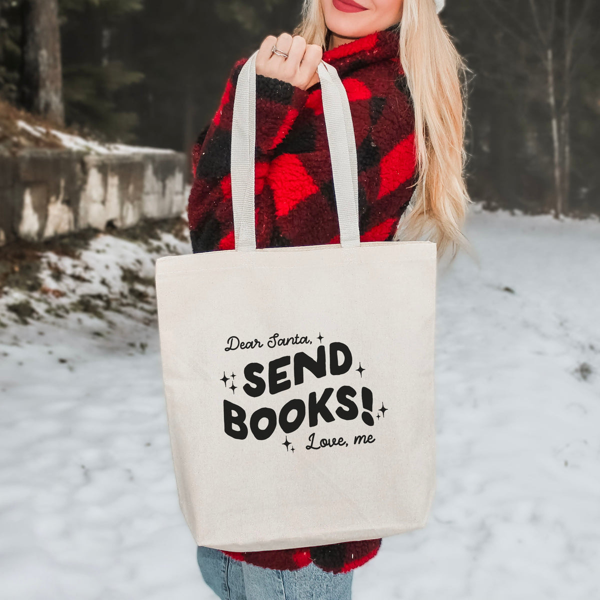 Dear Santa, Send Books! Canvas Tote Bag