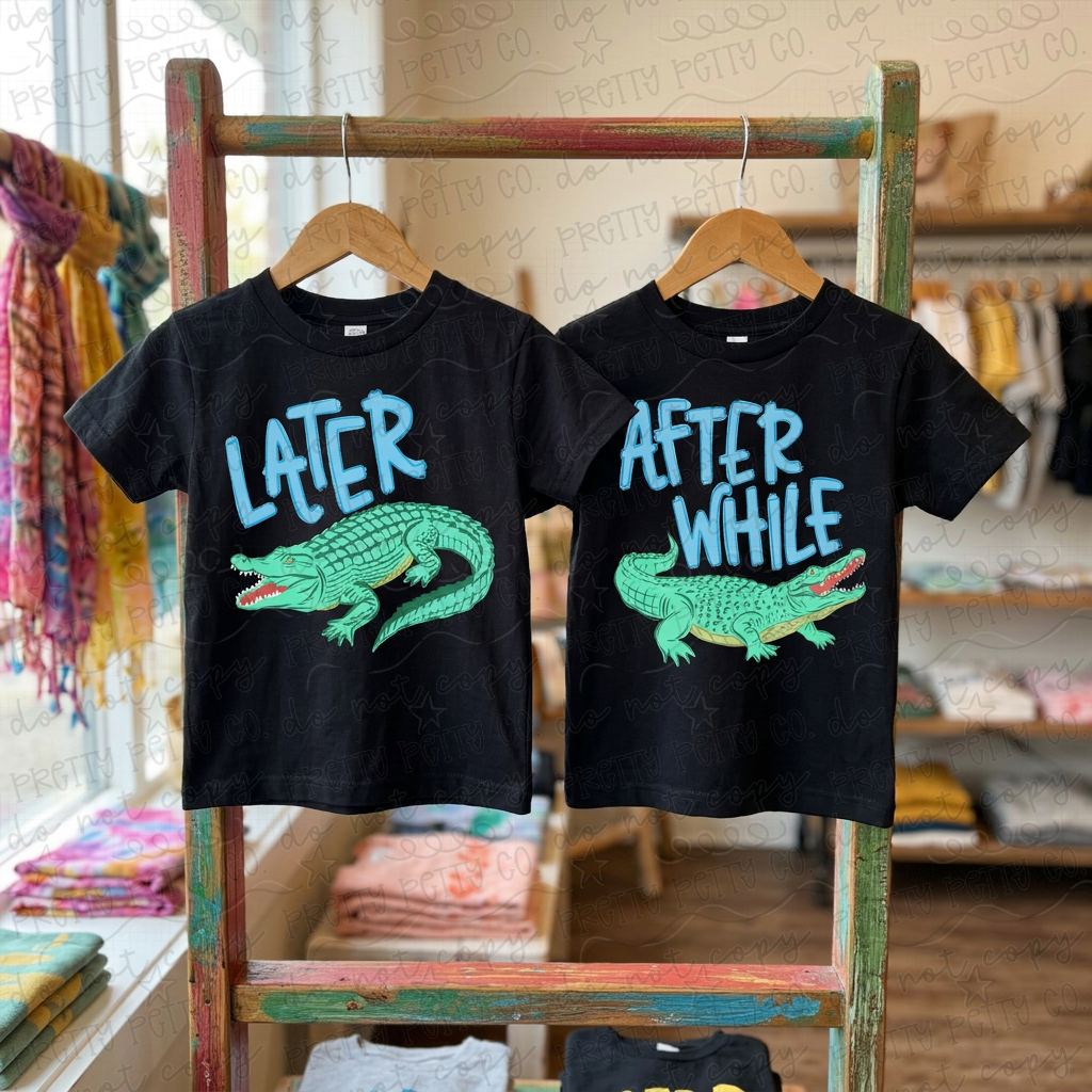 Later Gator After While Crocodile Shirt – Cute Retro Graphic Tee – Funny Southern Saying Tee - Pretty Petty Co