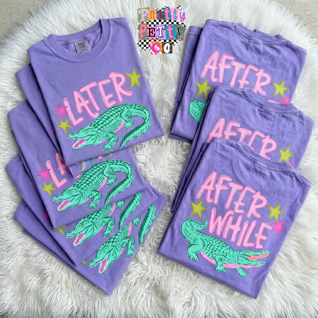 Later Gator After While Crocodile Shirt – Cute Retro Graphic Tee – Funny Southern Saying Tee - Pretty Petty Co