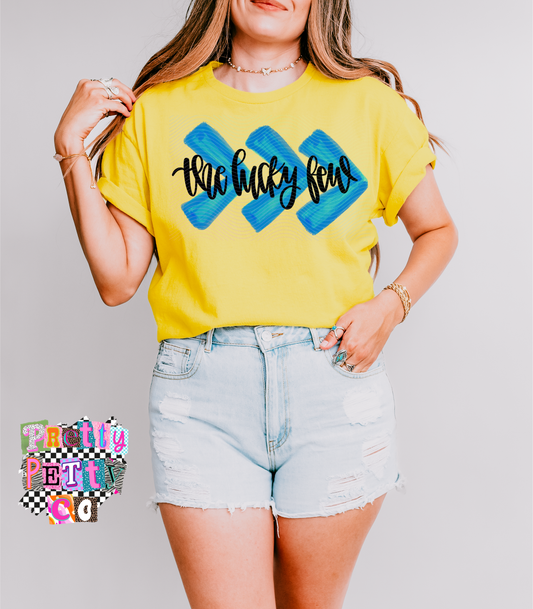 The Lucky Few Down Syndrome Awareness T-Shirt – Blue & Yellow Graphic Tee