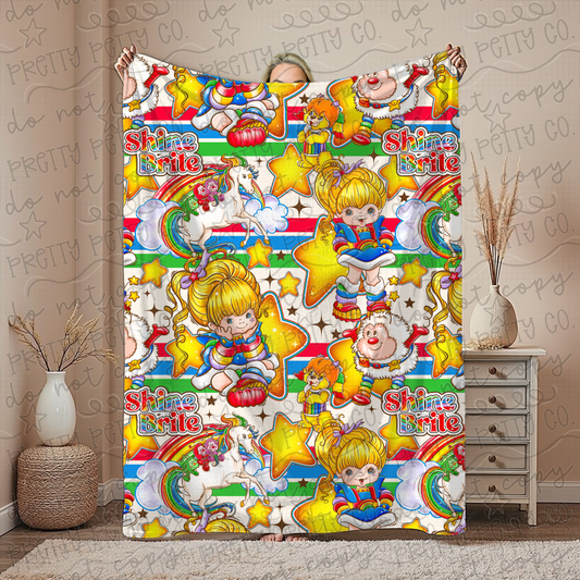 RB Throw Blanket – Cozy Plush Nostalgic Blanket for 80s/90s Fans