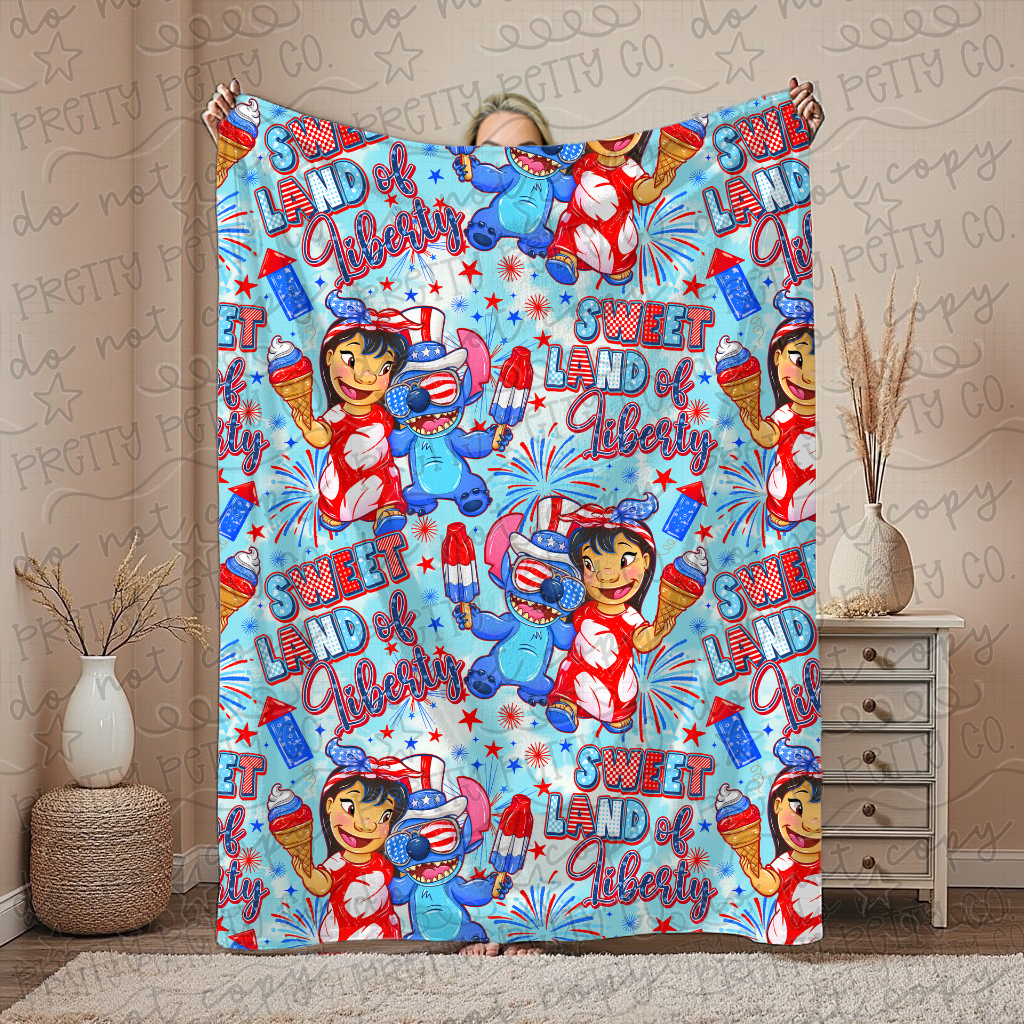 Blue Alien Blanket – Plush Throw, Soft Cozy Nostalgic Fan Blanket, Exclusive Limited Edition