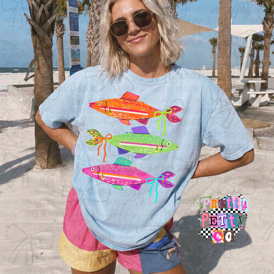 Fish Shirt for Women – Ocean Sea Life Graphic Tee – Fun Summer Animal Top – Beachy Coastal Vibes T‑Shirt - Pretty Petty Co