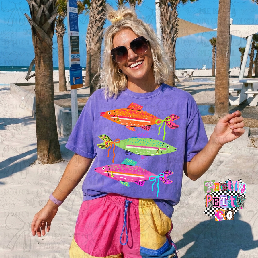 Fish Shirt for Women – Ocean Sea Life Graphic Tee – Fun Summer Animal Top – Beachy Coastal Vibes T‑Shirt - Pretty Petty Co
