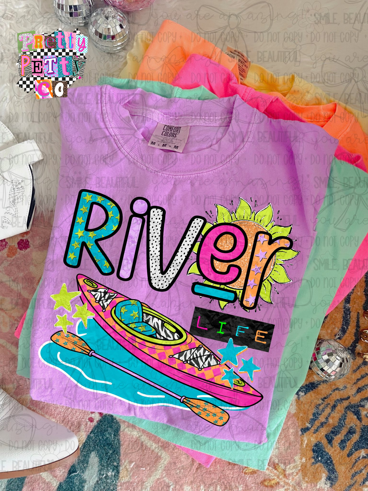 River Life Shirt for Women – Outdoor Adventure Graphic Tee – Lake Days & River Vibes Summer T‑Shirt - Pretty Petty Co
