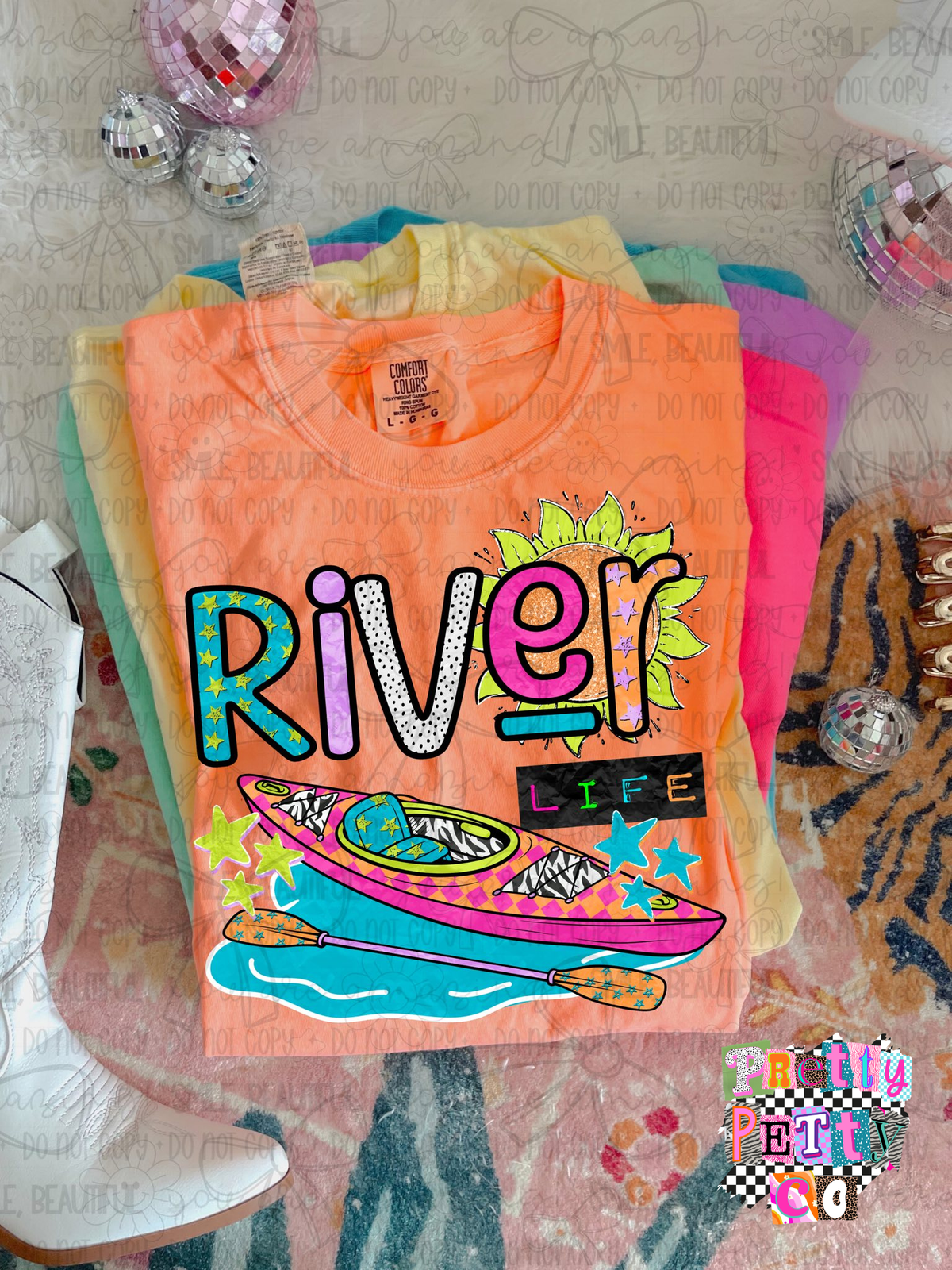 River Life Shirt for Women – Outdoor Adventure Graphic Tee – Lake Days & River Vibes Summer T‑Shirt - Pretty Petty Co