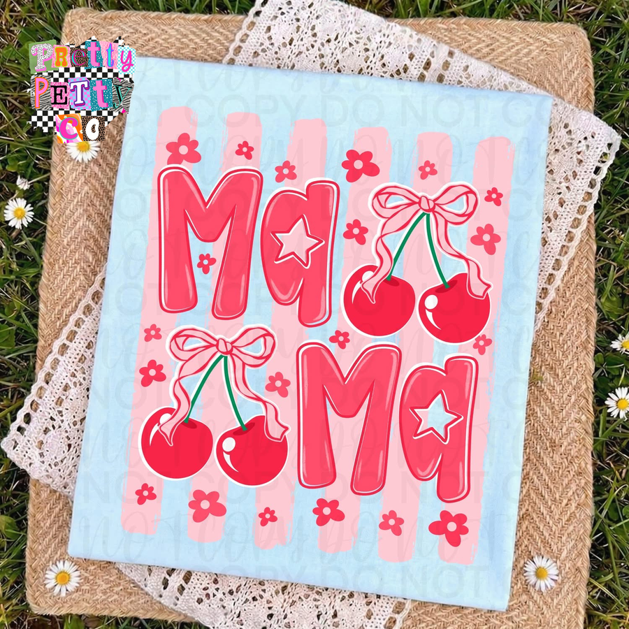 Cherry Mama Shirt, Cute Mom Graphic Tee, Aesthetic Cherry Shirt, Trendy Mama Tee, Comfort Colors Unisex - Pretty Petty Co