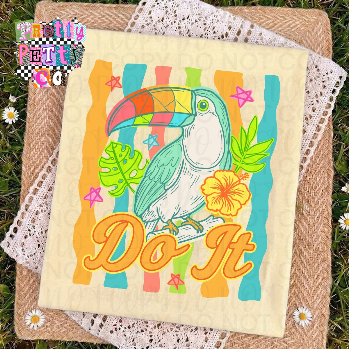 Cute Bird Tee Do It Design, Funny Motivational Shirt, Aesthetic Animal Graphic Tee, Comfort Colors - Pretty Petty Co