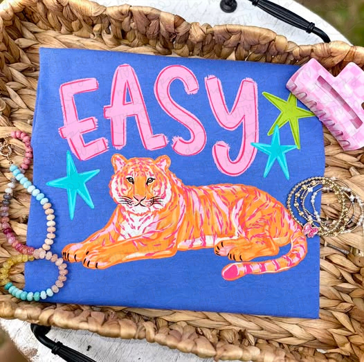 Easy Tiger Graphic Tee, Funny Western Saying Shirt, Trendy Boutique Tee, Comfort Colors - Pretty Petty Co
