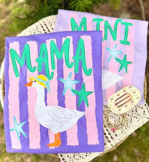 Mama & Mini Goose Matching Shirts, Funny Mom and Kid Graphic Tees, Cute Family Outfit, Comfort Colors, Adult & Youth Sizing - Pretty Petty Co