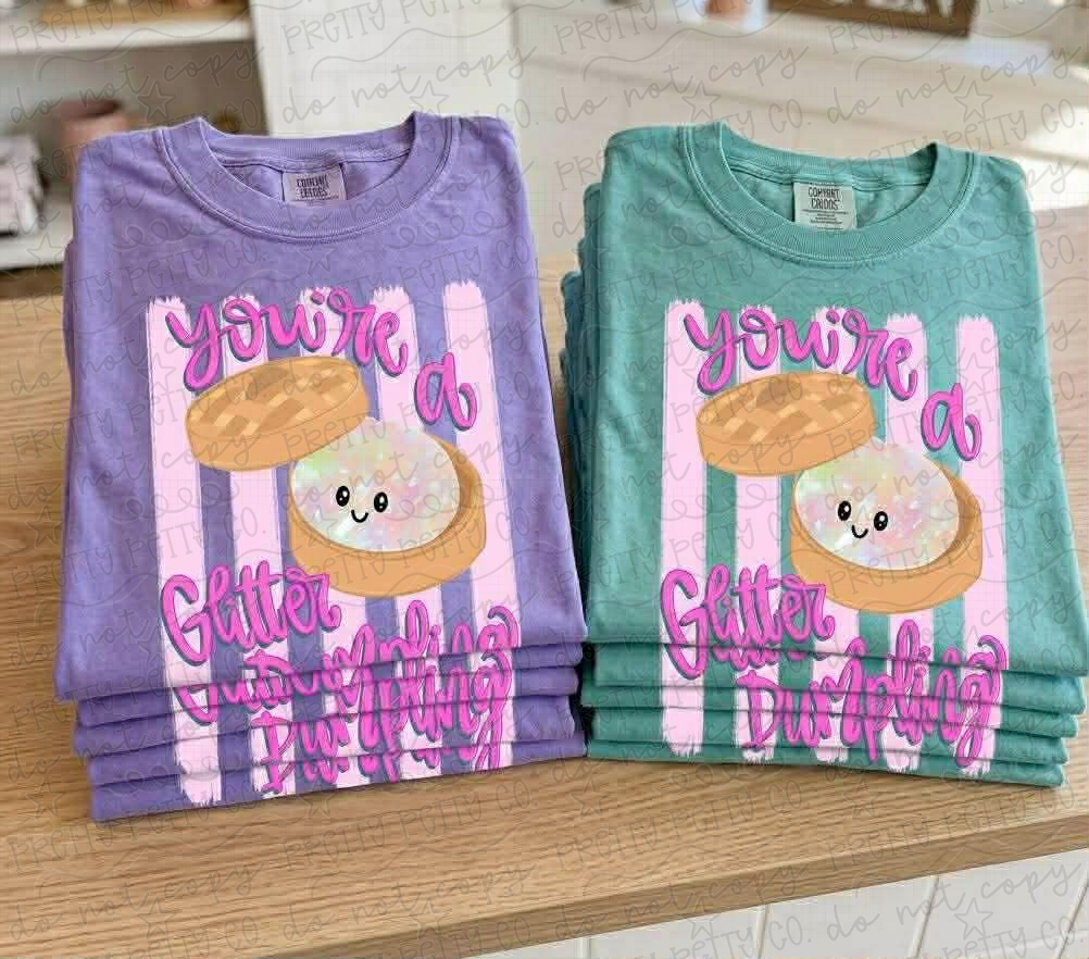 You’re a Glitter Dumpling Shirt Cute Squishy Toy Graphic Tee Funny Sensory Shirt Trendy Tee - Pretty Petty Co