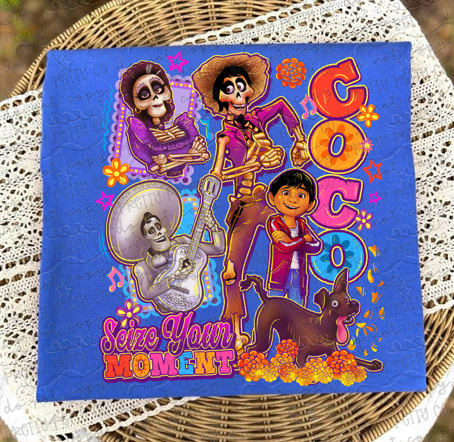 Skeleton Guitar Family Love Tee | Día de los Muertos Inspired Shirt | Vibrant Sugar Skull Retro Graphic T-Shirt - Pretty Petty Co
