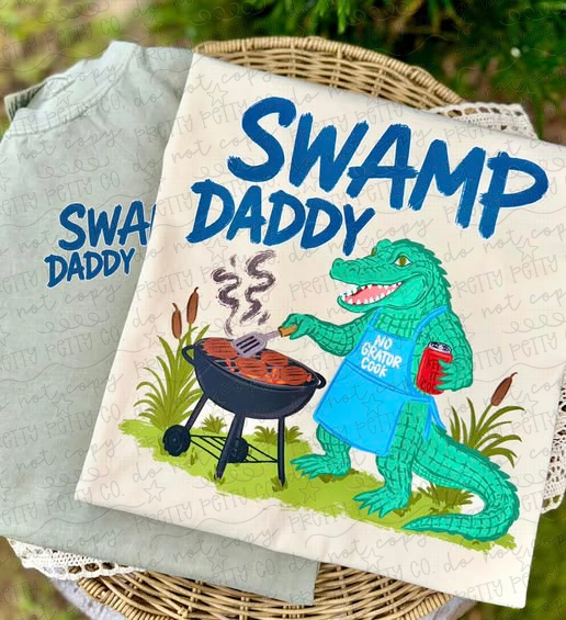 Swamp Daddy Comfort Colors Shirt | Funny Dad Graphic Tee | Father’s Day Swamp Alligator T-Shirt - Pretty Petty Co