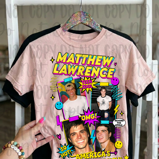 90s Heart Throb Graphic Tee | Retro Teen Idol Shirt | Nostalgic Y2K Pop Culture Tee