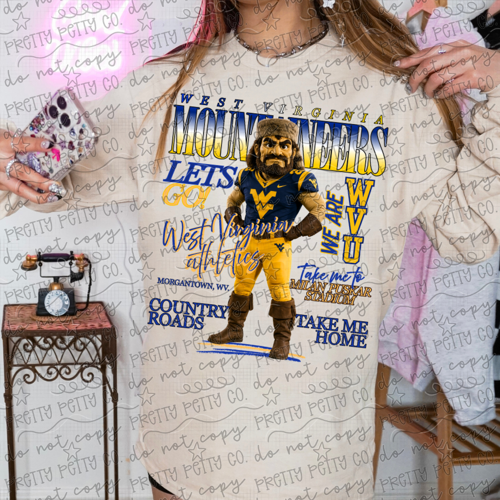 West Virginia University Shirt | WVU Mountaineers Inspired Game Day Tee | College Football Graphic Shirt | Unisex Fan Apparel