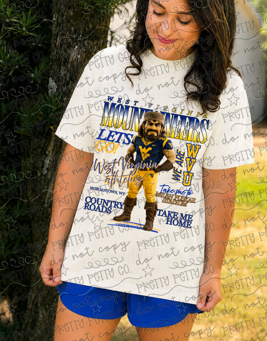 West Virginia University Shirt | WVU Mountaineers Inspired Game Day Tee | College Football Graphic Shirt | Unisex Fan Apparel