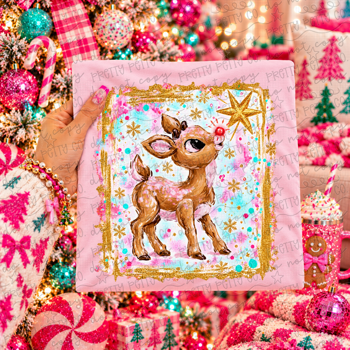 Reindeer Graphic Tee | Retro Christmas Reindeer Shirt | Vintage Holiday T-Shirt