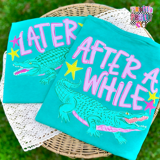 Later Gator After a While Crocodile Shirt – Cute Retro Graphic Tee – Funny Southern Saying Tee