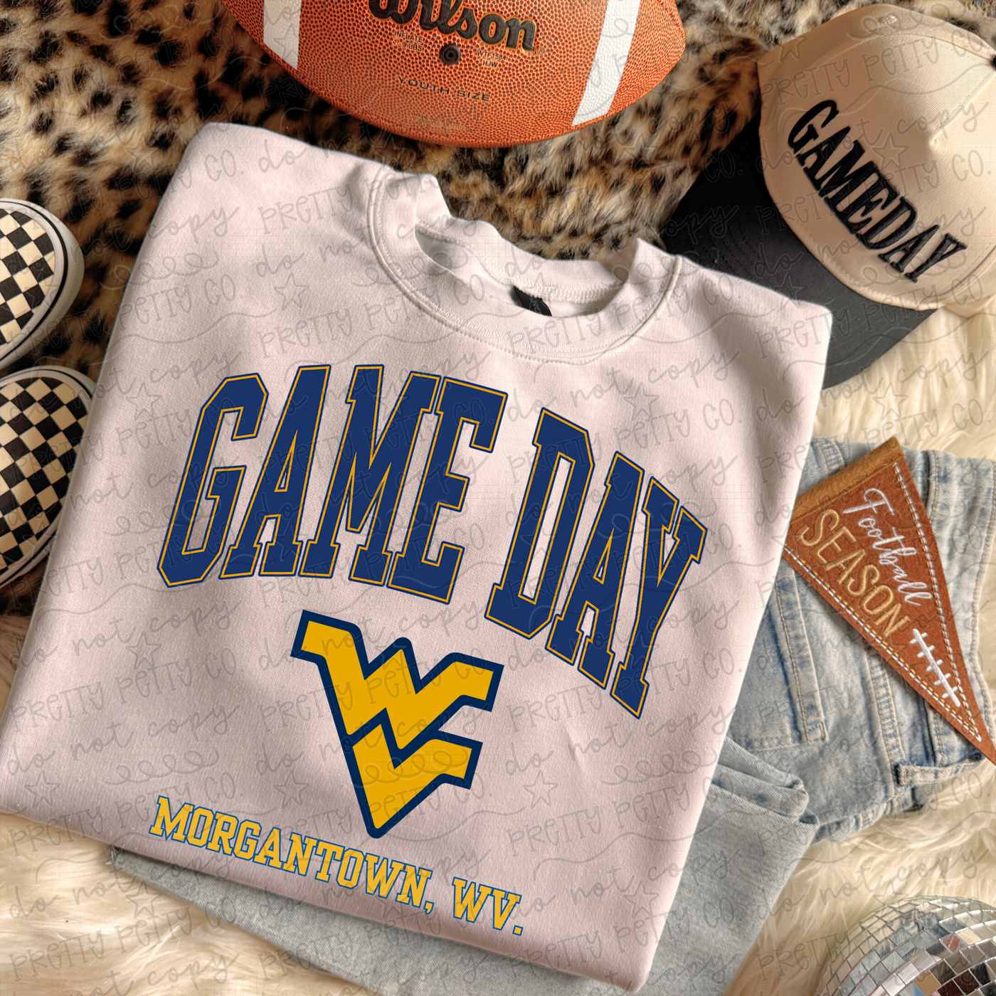 WVU Game Day Graphic Tee | West Virginia Mountaineers Football Shirt | Morgantown WV College T-Shirt