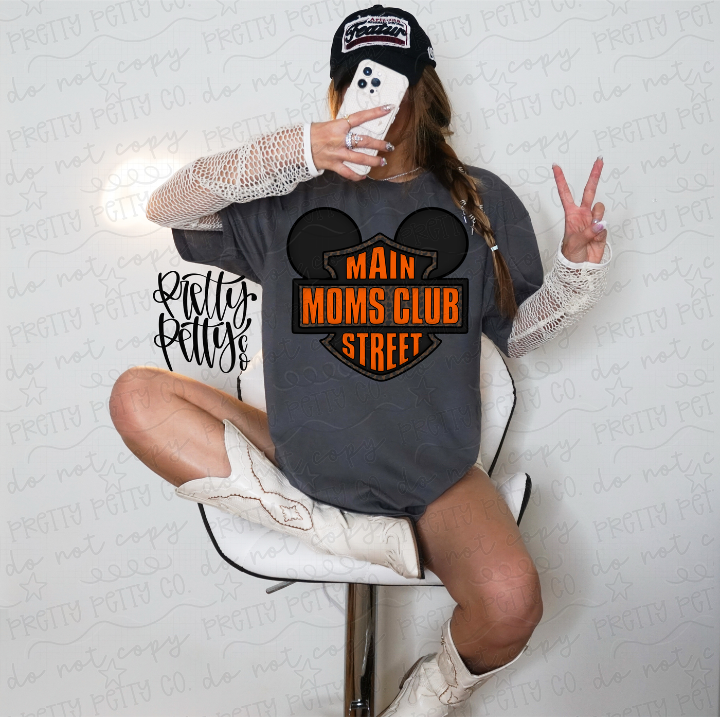 Main Street Moms Club Graphic Tee | Spooky Theme Park Mom Shirt | Halloween Mom Graphic T-Shirt