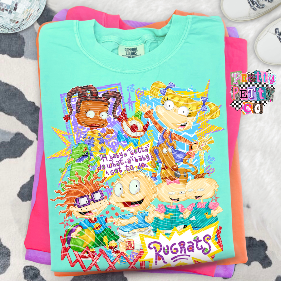A Baby’s Gotta Do What a Baby’s Gotta Do Graphic Tee – Cute 90s Nostalgia Shirt for Women – Retro Baby Quote T‑Shirt – Vintage Cartoon Inspired Top - Pretty Petty Co