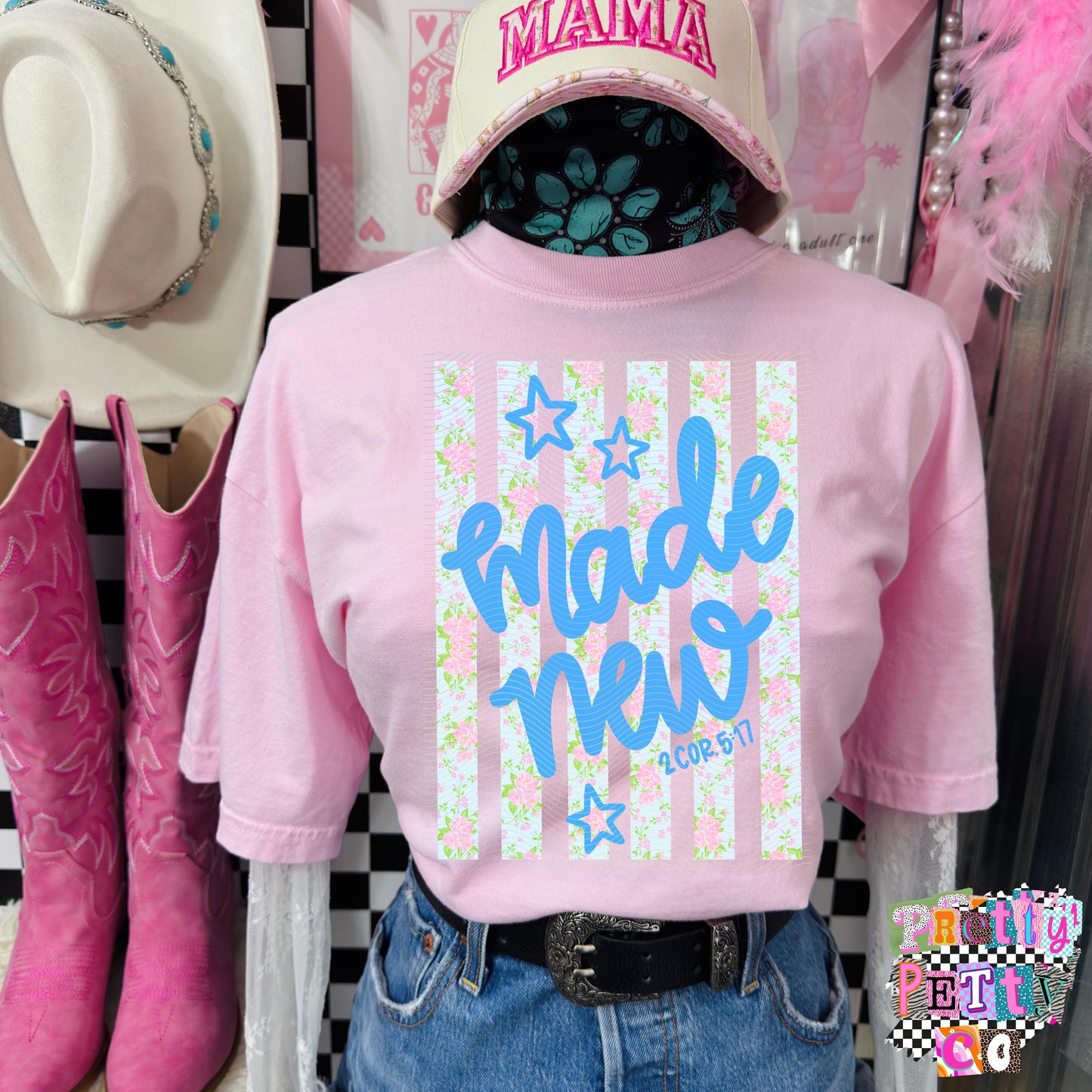 Made New Faith T-Shirt – Christian Inspirational Graphic Tee, Faith-Based Boutique Shirt for Women, Uplifting Scripture Everyday Top