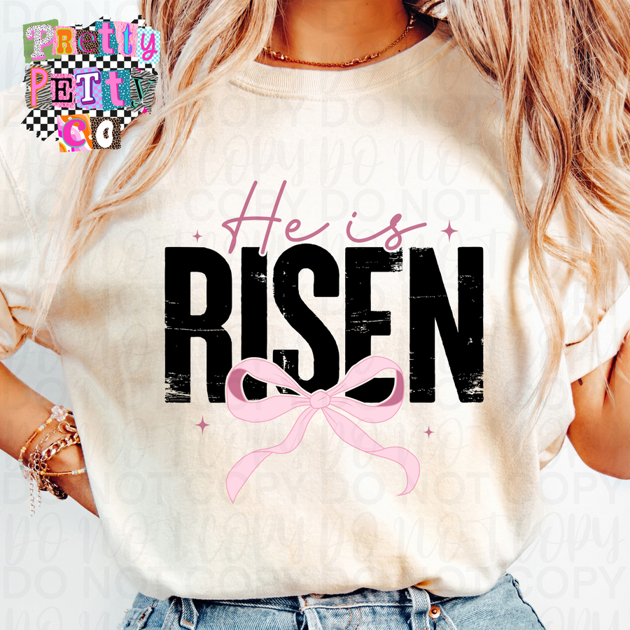 He Is Risen Easter Graphic Tee | Christian Faith Shirt | Religious Easter T-Shirt - Pretty Petty Co