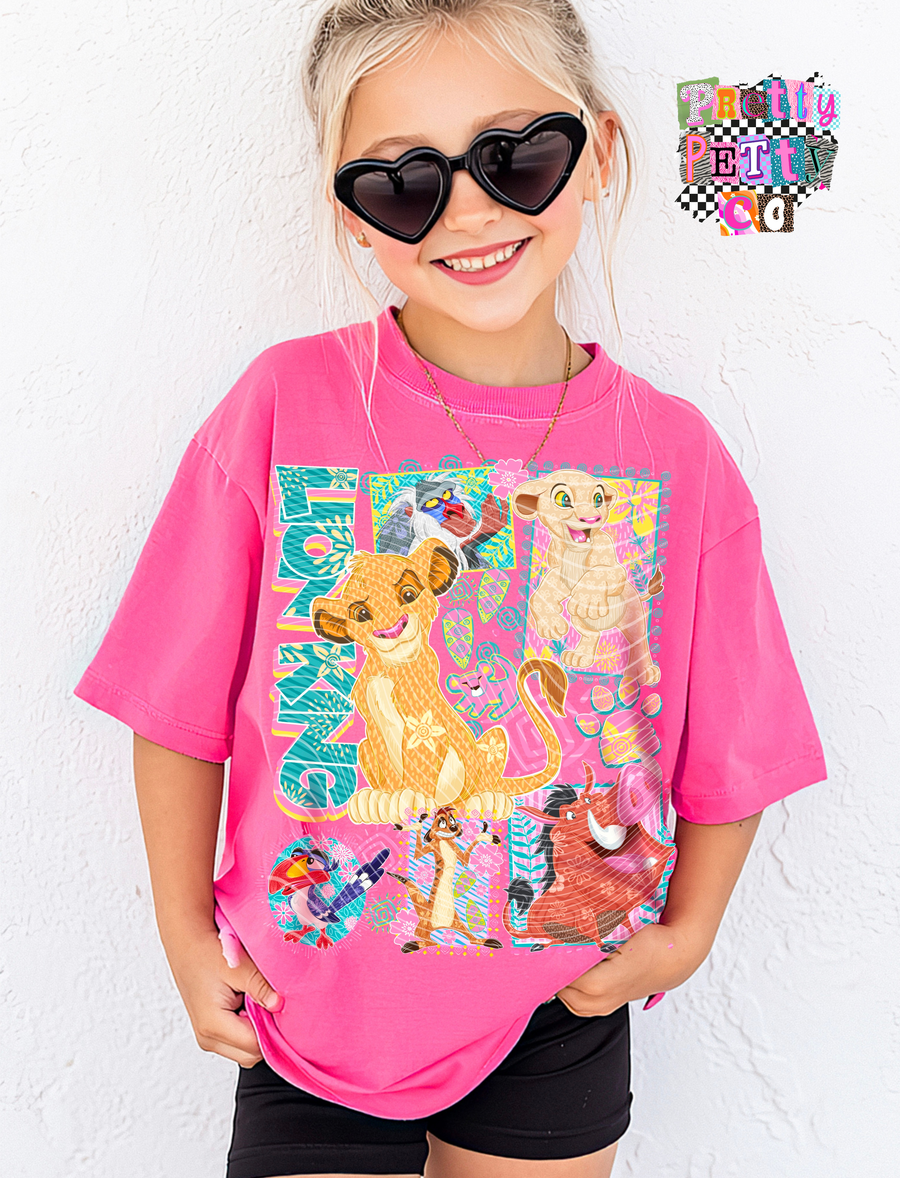 Retro Lion King Shirt for Women – Vintage Lion Graphic Tee – Safari Wildlife T‑Shirt – Boho Animal Retro Vibes Top - Pretty Petty Co