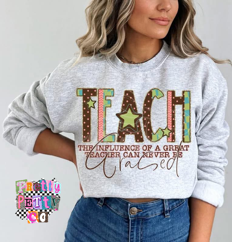 Teach Shirt | Motivational Teacher Graphic Tee | Trendy Educator T-Shirt - Pretty Petty Co