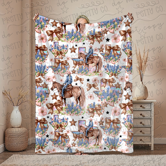 Plush Choosin’ Texas Throw Blanket – Soft Cozy Blanket for Adults & Kids