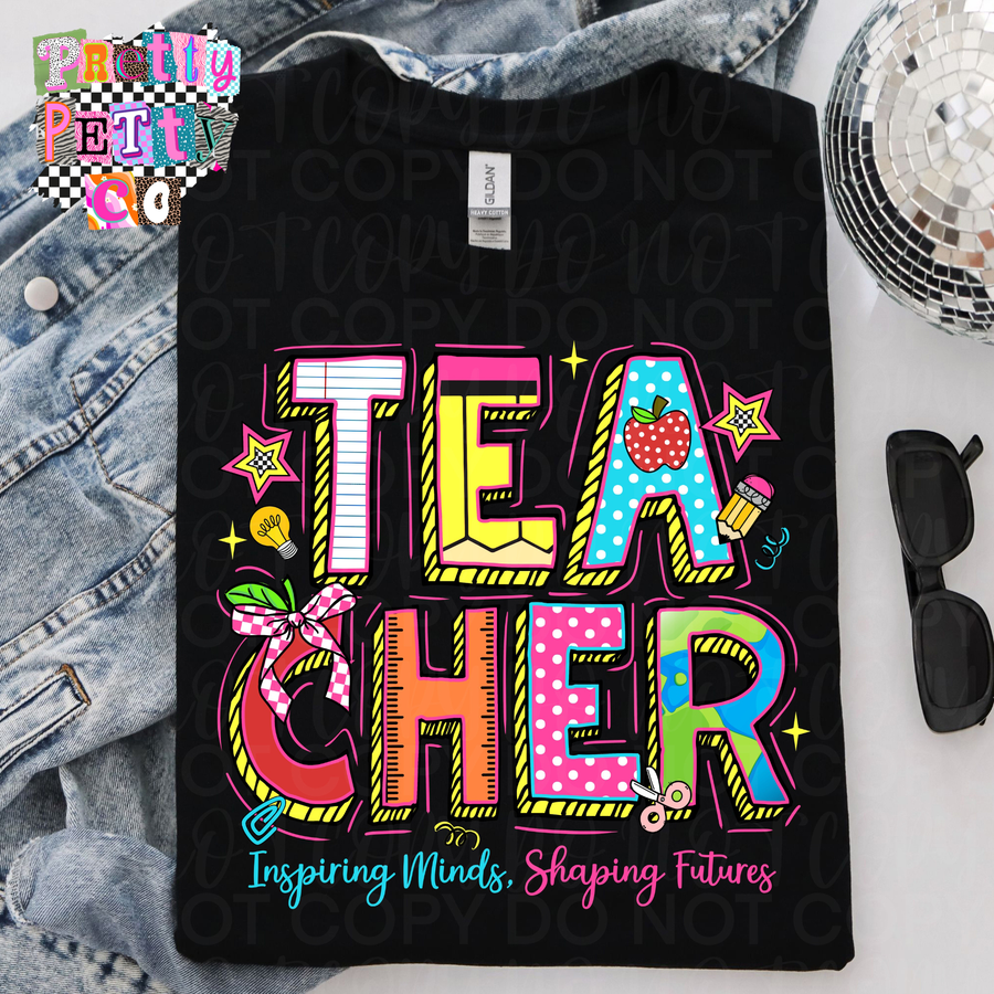 Teacher Life Graphic Tee | Cute Teacher Shirt | Trendy Classroom T-Shirt - Pretty Petty Co