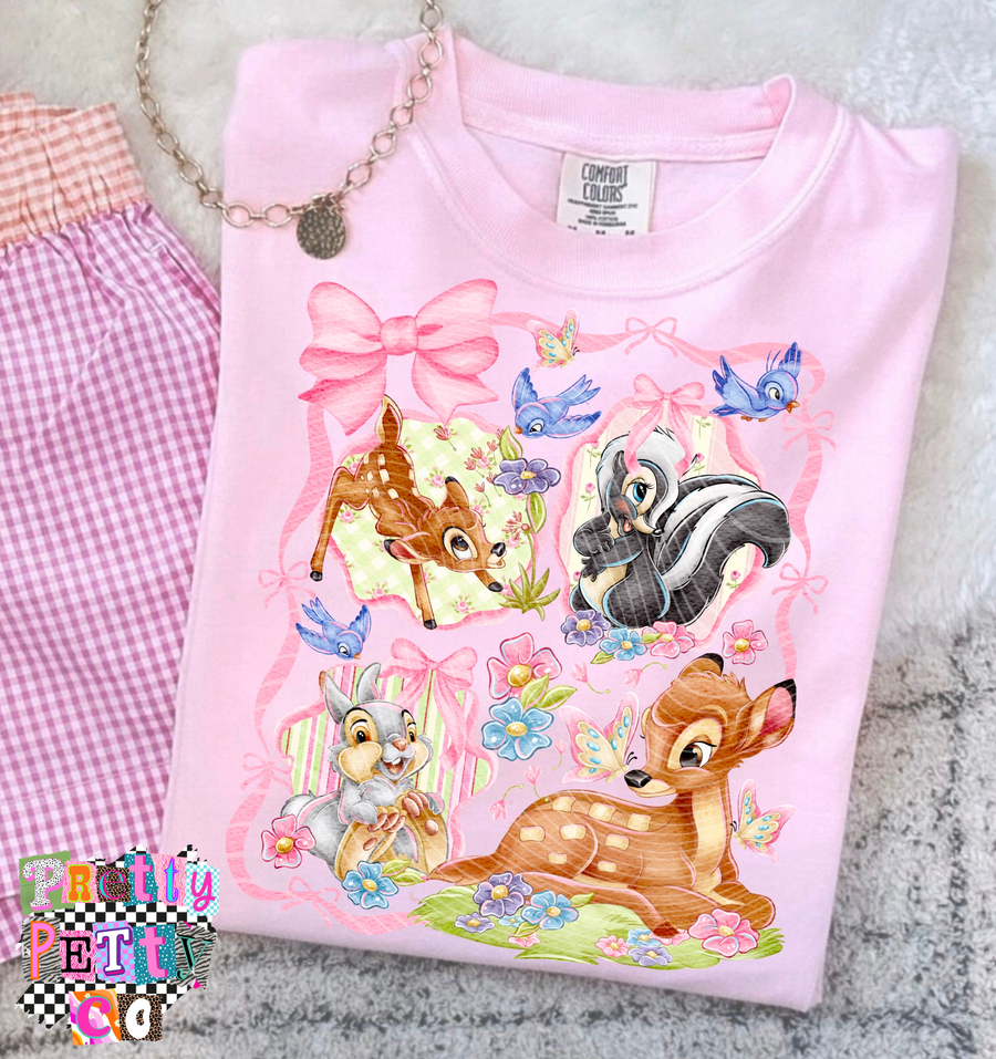 Woodland Deer Graphic Tee | Cute Forest Animal Shirt | Trendy Unisex Tee - Pretty Petty Co