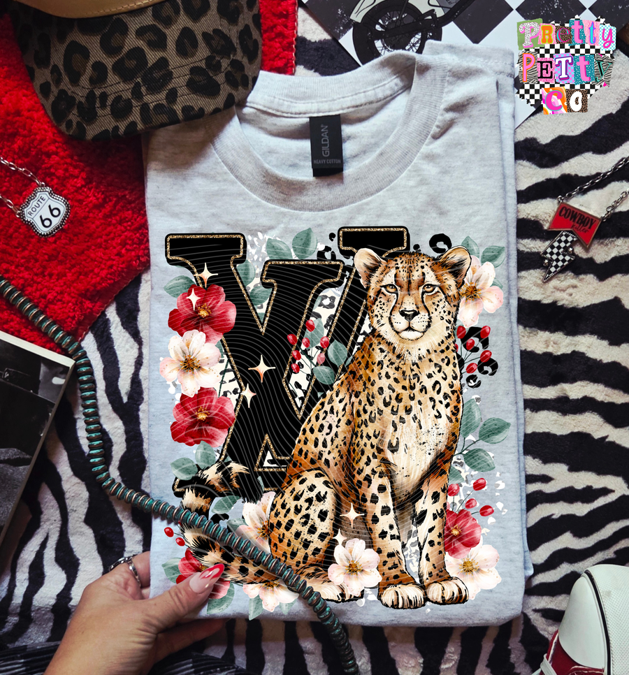 Boujee Leopard Graphic Tee | Fashionable Animal Print Shirt | Trendy Boutique Tee - Pretty Petty Co